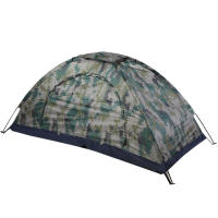 Carpa De Camping Para Una Persona Resistente Al Viento Disponible Para Pesca Y Escalada Carpa De Lona Camuflada De Doble Capa - details 8