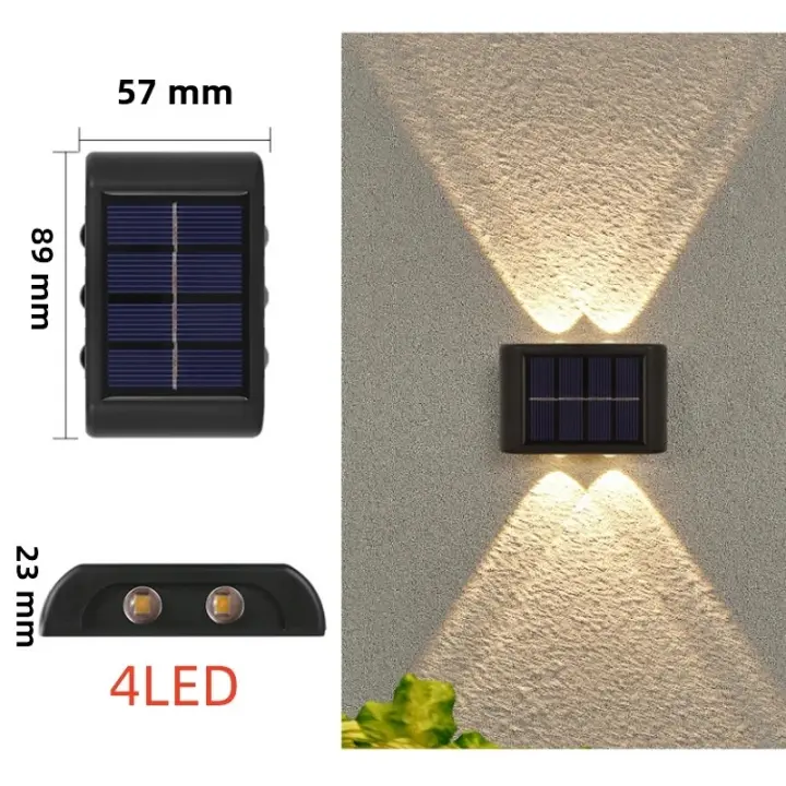 Lámpara Solar LED Exterior Sensor De Iluminación Decoración De Jardín Impermeable Luz De Pared Autocontenida Para Exterior - 1