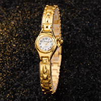 Reloj De Mujer Elegante Y Vintage En Oro Cuarzo Con Pulsera De Patrón Reloj De Pulsera Casual Para La Mujer JBAILI - details 19