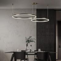 Lámpara Colgante Led, con Mando a Distancia, 3 Tipos de Luz, Altura Ajustable, 120W, Negro - details 2