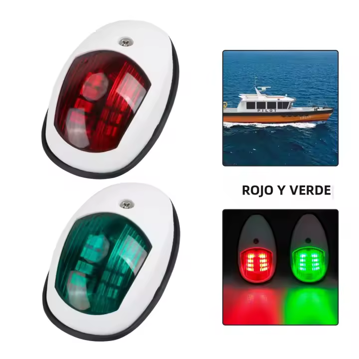 Lámpara De Advertencia De Navegación LED 10-30V Impermeable Para Barco Yate Camión Remolque Camión Camión Indicator De Lado Starboard Port - 1