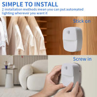 Luz Nocturna LED Con Sensor De Movimiento Operada Por Batería Para Dormitorio Baño Cocina Armario Pasillo Y Escaleras Adhesiva Calor Blanco - details 6