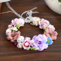 Corona De Flores Artificiales Para Novia Y Mujeres Adorno De Cabeza De Novia Diadema De Flores Tamaño M Accesorio Para El Cabello De Fiesta - details 7