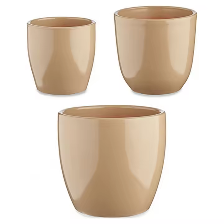 Set de Macetas Ibergarden CAZORLA-1019 Beige Arcilla - 1