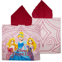Princesas Disney Toalla Poncho de Playa y Piscina para Niñas de 2 a 6 años, Princesas Disney Poncho Microfibra Tamaño 50x50cm (Desplegado 50x100cm), Poncho Infantil con Capucha Niñas, Color Rosa - details 4
