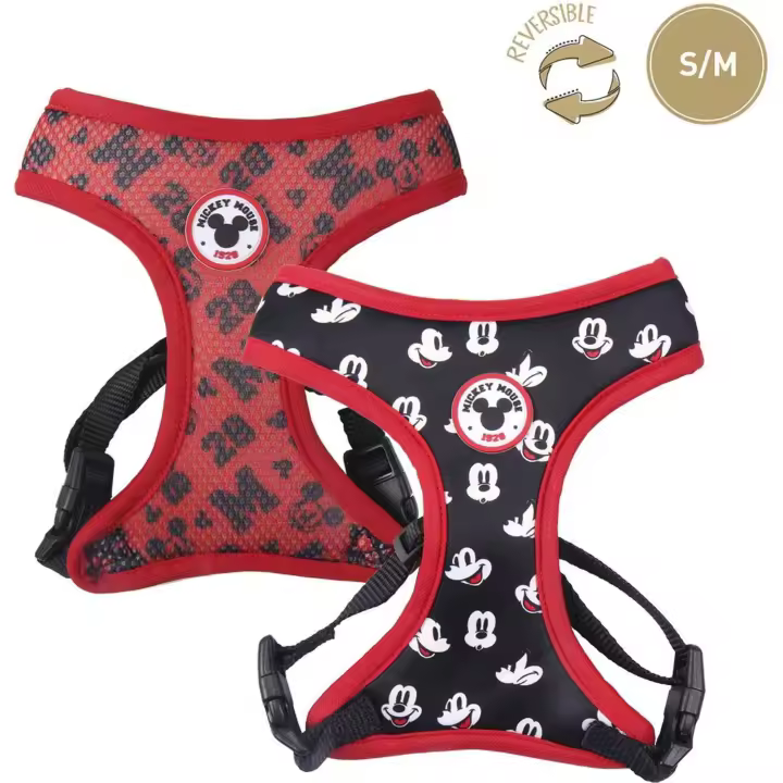 CERDÁ LIFE'S LITTLE MOMENTS - Arnés Premium para Perros S/M MICKEY BLACK - Arnés para Perros Diseño Único y Licencia Oficial - Arnés para Perro Comodidad Acolchada con Material Transpirable - Arnés Perro Ligero y Cómodo - 1