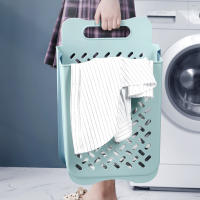 Cesta De Ropa De Baño Plegable Y De Pared Para Almacenamiento De Ropa Sucia Organizador De Lavandería Familiar Material Ecológico Plástico Y Cemento - details 5