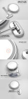 Espejo De Baño Plegable De 8 Pulgadas Con LED Y Ajuste De Brillo Doble Cara 3X/5X/7X/10X Espejo De Maquillaje Wall-Mounted Moderno - details 2