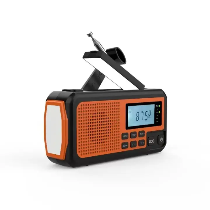 Radio De Emergencia Portátil 2025 Con Carga Solar Y Manivela 4000mAh Radio De Clima AM/FM/NOAA Alerta SOS Alarma Radio De Sobrevivencia - 1