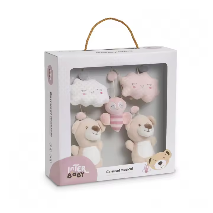 "Carrusel Musical Interbaby Modelo Osito – Móvil para Cuna con Peluches Giratorios, Melodía Relajante y Estimulación Sensorial para Bebés" - 1