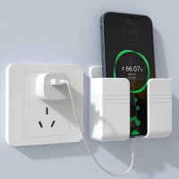 Soporte De Teléfono Móvil Para Pared Con Estación De Carga Y Control Remoto Organizador Ecológico Montado En La Pared Para Espacio De Vida - details 1
