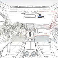 Cámara De Coche Dual 1080P Con Visión Nocturna IR Grabación En Ciclo Cámara Exterior Y Interior Amplio Ángulo Para Automóviles - details 10