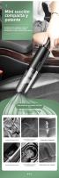 Aspiradora para Coche Portátil, Powerful Motor de Alta Succión,Carga Rápida USB, Delete Polvo y Pelos,Ideal para Auto y Hogar - details 2