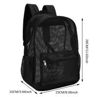 Mochila De Moda Para Mujer Transparente Y Ligera Malla Pesada Para Niños Y Niñas Negro Bolsa De Hombro De Viaje - details 14