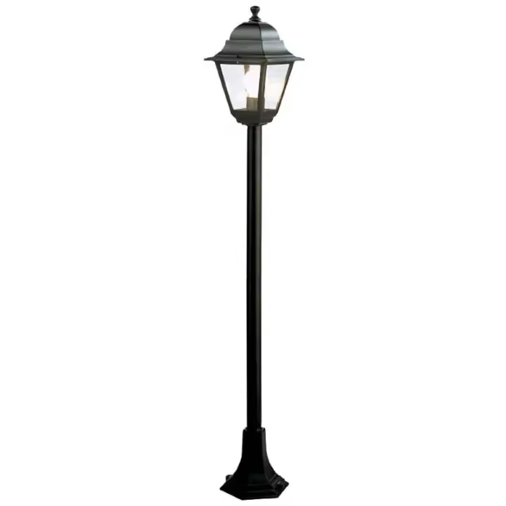 Farol jardín con columna 1,2 metros negro - 1