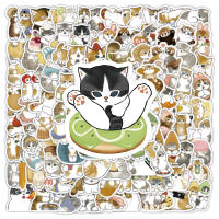 100PCS Pegatinas De Vida De Gato Para Invierno Decoración Japonesa Aesthetic PVC Para Niños Suministros Escolares Y Scrapbooking - details 3
