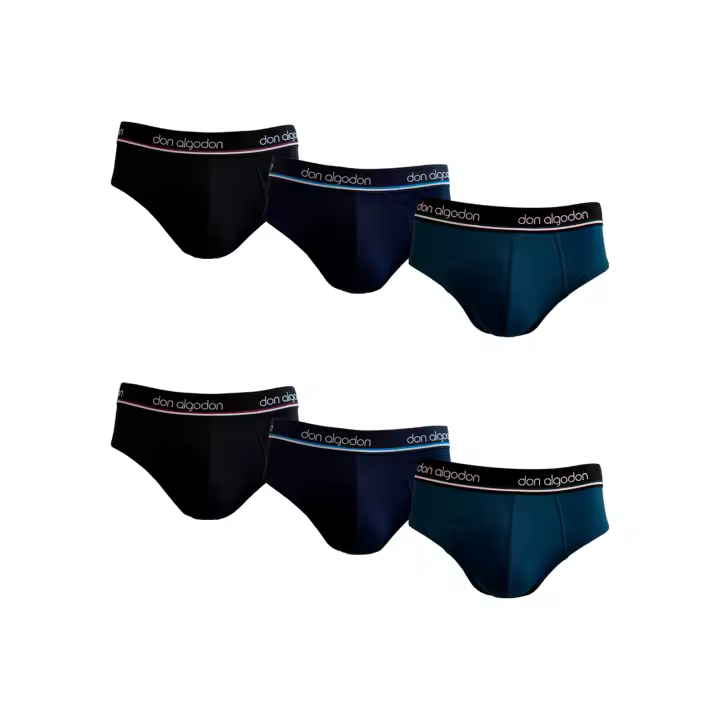 Don Algodon - Calzoncillos Slips Hombre Pack 6 | Colores Llamativos - 1