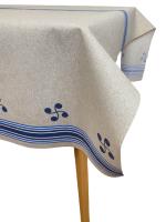 Mantel Resinado Hulehule Tex Ameztoy Azul Anti-manchas Estampado Lauburu - details 0