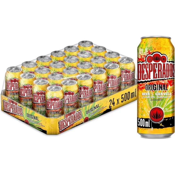 Desperados Cerveza Tequila NORMAL  Pack Lata, 24 x 50cl - 1
