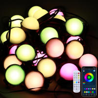 Cadena De Luces LED Festoon 10M Con 25LED Control Remoto Y APP RGB Impermeable Para Decoración De Jardín Y Navidad Iluminación Exterior - details 4