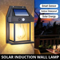 Luz De Pared Solar De Tungsteno Con Sensor De Movimiento IP65 Impermeable LED Para Patio Pared De Madera Porche Granero Balcón - details 5