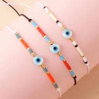Pulsera Go2boho Con Ojos Maléficos Y Cuentas Minimalista Protección Suerte Hecha a Mano Bohemia Ajustable Para Hombres Y Mujeres Joyería De Moda Hawái - details 0