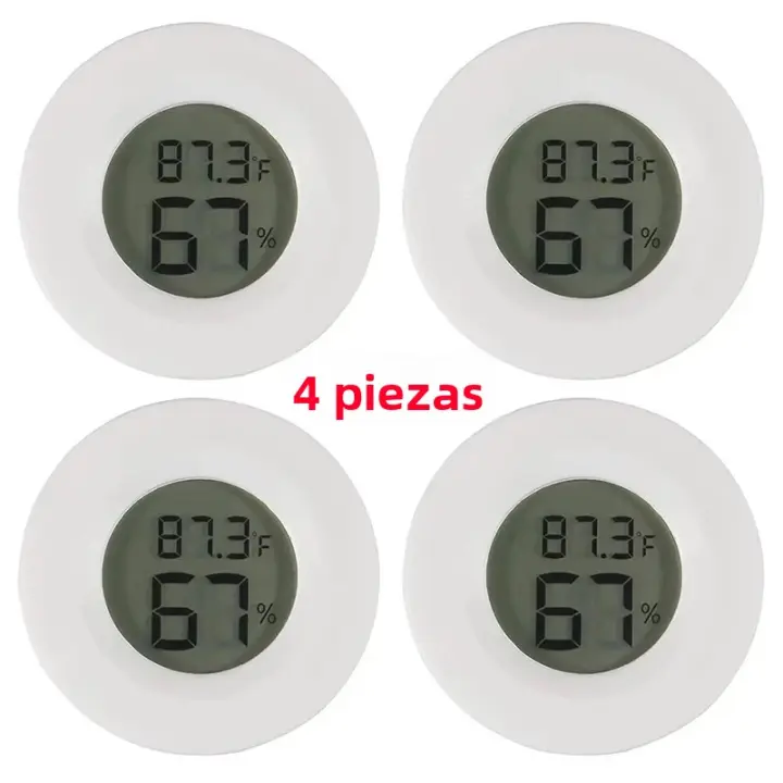 4PCS Termómetro Y Higrómetro Digital LCD Para Interior Sensor De Temperatura Y Humedad Estación Meteorológica Para El Hogar - 1