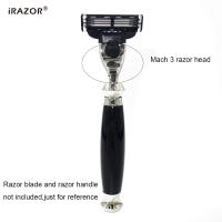 iRAZOR Cabezal De Aparato De Afeitar Para Hombres Con Adaptador De 3 Hojas Mach 3 Conector Para Mango DIY Y Soporte De Hojas De Acero Inoxidable - details 5