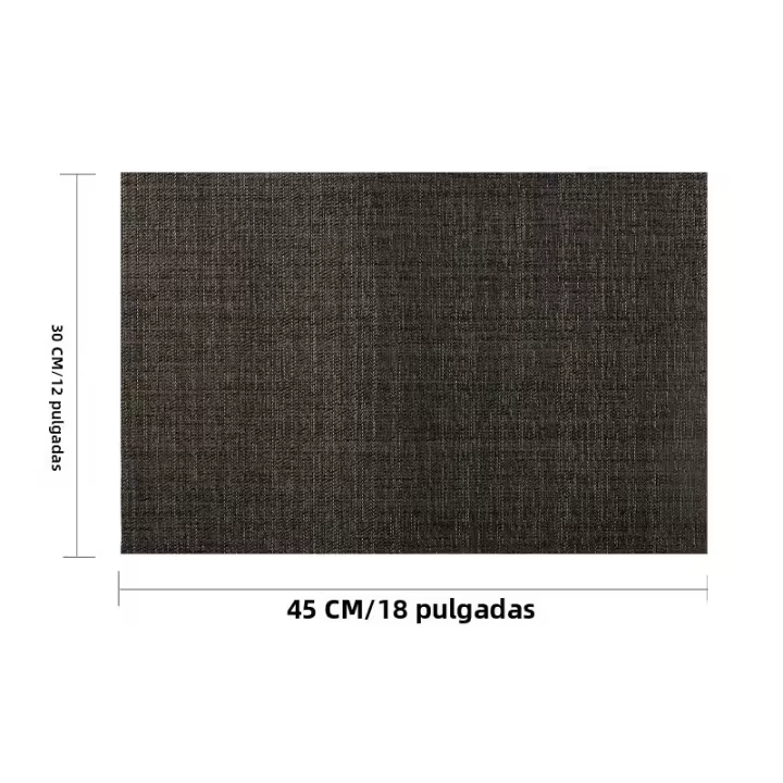 6pcs Tapetes Para Mesa Resistente Al Calor No Derrapantes Lavables Y Duraderos De Vinilo Tejidos Tapetes Para Mesa Japonesa - 1