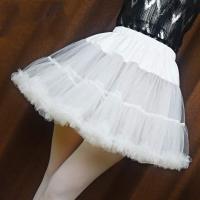 Falda De Tul Rizada Corta Para Mujeres Y Niñas En Color Sólido Y Voluminosa Falda De Tul Burbuja Puffy Media Falda Crinolina Para Prom Sin Anillo - details 1