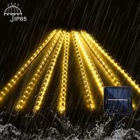 Luces De Lluvia De Meteoros Solares Impermeables Para Jardín 8 Tubos Decoración De Navidad Fiesta De Año Nuevo Boda Halloween - details 0