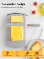 Leeseph Cortador De Queso De Acero Inoxidable Multipropósito Con Hoja Cuchillo Tamaño Preciso Tabla De Queso Herramienta De Alimentos - details 3
