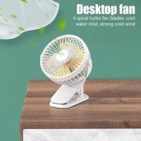 GAIATOP-ventilador de Clip portátil, Mini ventilador de escritorio recargable Silencioso de 3 velocidades, rotación de 360 °, ventilador de refrigeración Personal adecuado para cochecitos - details 12