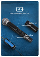 Sistema De Micrófono Inalámbrico G-MARK GLC440 4 Canales Para Karaoke Micrófono Fijo Para Fiestas En Casa Escenario Show De Altavoz - details 8