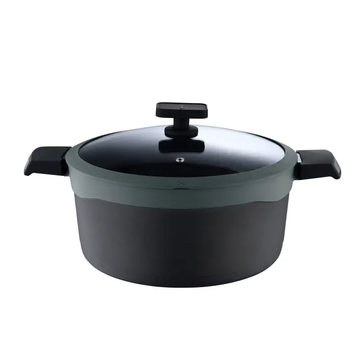 Masterpro Cacerola 24x12cm Alu Fundido Ind C/Tapa Gastro Reeco MP - 1