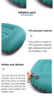 WESTTUNE Almohada Portátil Inflable Ultraligera Para Camping Y Viajes Soporte Para Cuello Y Lumbar Equipo Protector De Descanso Exterior - details 3