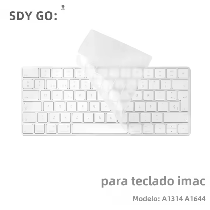 Funda De Silicona Para Teclado Bluetooth Inalámbrico Apple MLA22LL/A1644 A1314 IMAC Protección Para Teclado De Escritorio PC Versión US/EU - 1
