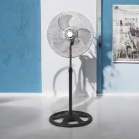 Ventilador 3 en 1 Lámpara de Pie De Mesa y de pared con 3 velocidades ajustables Construcción en Maple y ABS - details 0
