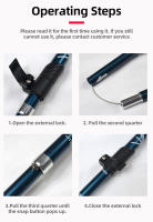 Palo De Caminar Plegable Para Senderismo Y Camping Con 5 Secciones Manija Antideslizante De Espuma Telescópico Fácil De Guardar Para Ancianos Material De Carbono Acero Inoxidable - details 12