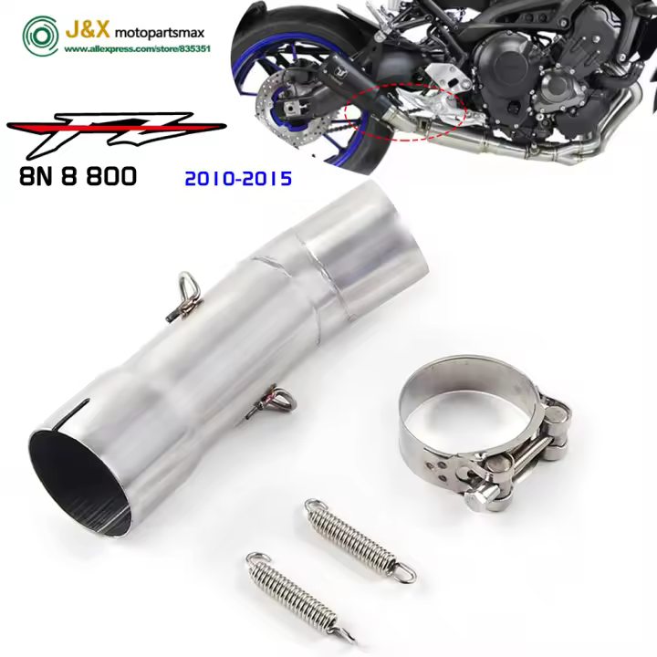 Escape Slip on FZ800 Para Yamaha FZ8N FZ8 FZ800 2010-2015 Muffler De Escape Universal Material De Acero Inoxidable 304 O Fibra De Carbono - 1
