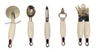 Set Premium de Cocina: Abrebotellas, Abrelatas, Cortapizzas, Cuchara y Pelador con Soporte - details 4