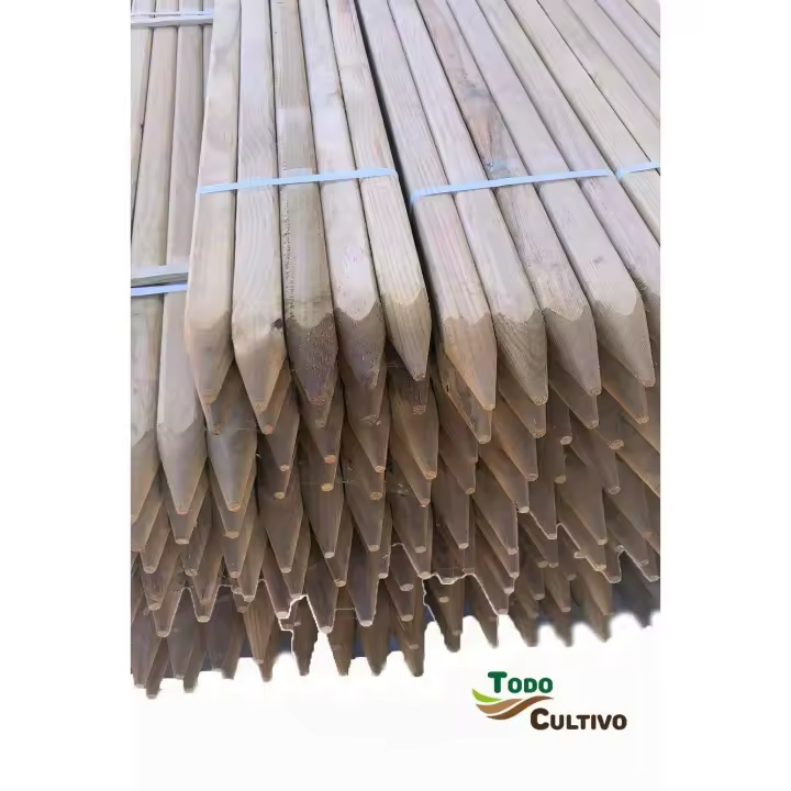 Tutor Madera de Pino tratado de 40x40 mm 10 uds. 1,5 m. de Altura. - 1