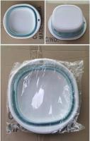 Fregadero plegable, fregadero plegable multiusos, Cuenco Cuadrado plegable para lavabo Platos (Blanco + Azul S) - details 3