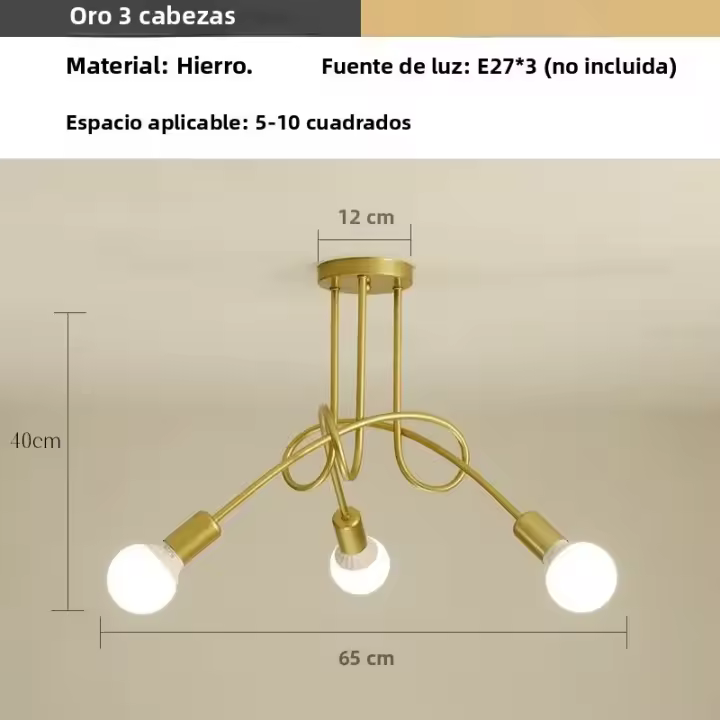 Lámpara De Araña Moderna Para Decoración Del Hogar Iluminación Sencilla Para Dormitorio Comedor Y Sala De Estar Montaje Directo - 1