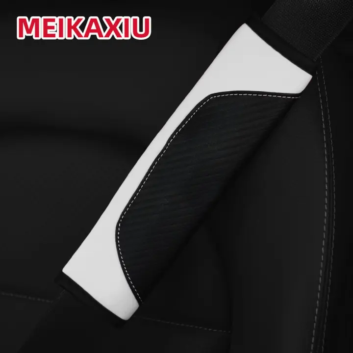 Cubierta De Cinturón De Hombro De Fibra De Carbono En Cuero PU Para Coche Accesorios De Interior Negro Adecuado Para Todas Las Estaciones - 1