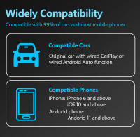 Nueva 2 En 1 Adaptador De Coche Carplay Y Android Auto Mini Box Wireless Carplay Para USB/Type C Plug And Play - details 7