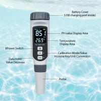 Medidor De pH Digital SMART SENSOR PH828+ Impermeable Para Prueba De Calidad Del Agua Adecuado Para Bebida Piscina Y Hidroponía - details 2