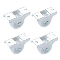 Ruedas De Plástico Fuerte Para Muebles 1 Pulgada Rueda Unidireccional Accesorios De Hardware Ruedas Fijas Para Ferrocarril Blancas Pack De 4/10 - details 0