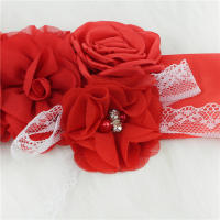 Cinturón De Encaje Con Flores Para Mujer Y Niñas Cinturón De Boda Con Diamantes Y Lentejuelas Para Vestido De Boda - details 9