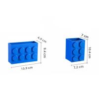 2PCS/set Caja De Almacenamiento Magnética En Forma De Bloque Organizador Para Nevera Adhesivo En La Pared Caja De Almacenamiento Para Puerta De Nevera Sin Perforar - details 4